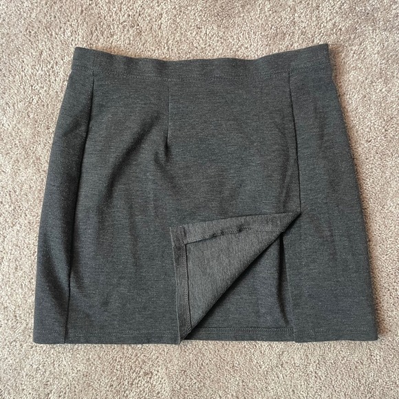 Vintage 90s Off Duty Model Grey Office Siren Mini Skirt - Picture 6 of 6